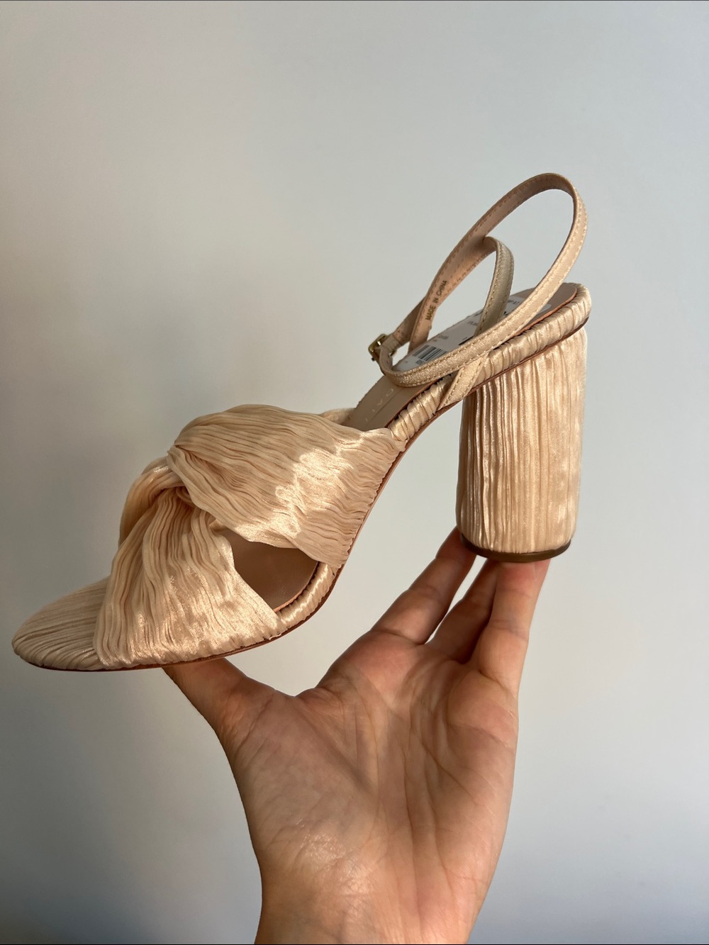 Loeffler Randall Reed Almond Pleated Twist Block Heels - Picture 8 of 10